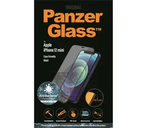 PanzerGlass Etui ze szkła hartowanego Friendly AB do Apple iPhone 12 mini w kolorze czarnym
