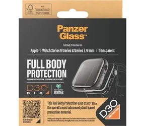 Szkło hartowane PanzerGlass Full Body D3O do Apple Watch 9/8/7 41 mm przezroczyste