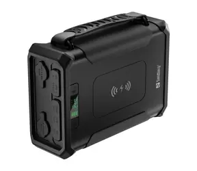 Powerbank Sandberg Survivor 8w1 czarny / latarka / 96000mAh / 2x USB-A / USB-C / IPX4