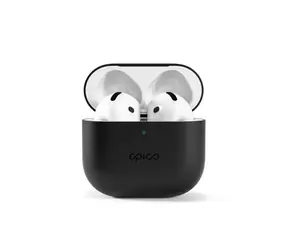 Silikonowe etui Epico do Apple AirPods 4/4 (ANC) w kolorze czarnym