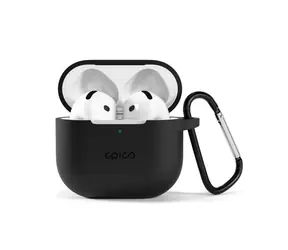Epico Silikonowe etui zewnętrzne do Apple AirPods 4/4 (ANC) w kolorze czarnym