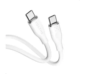 Kabel VOLTME Powerlink Moss Series CTC USB-C(M) 3A/60W 1m biały / 2x USB-C(M)