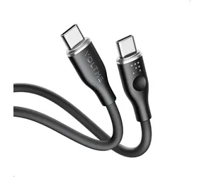 Kabel VOLTME Powerlink Moss Series CTC USB-C(M) 3A/60W 1m czarny / 2x USB-C(M)