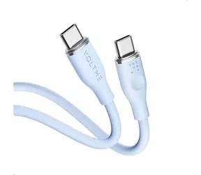 Kabel VOLTME Powerlink Moss Series CTC USB-C(M) 3A/60W 1m niebieski / 2x USB-C(M)