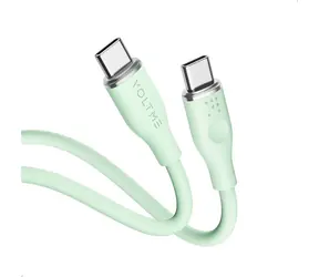 Kabel VOLTME Powerlink Moss Series CTC USB-C(M) 3A/60W 1m zielony / 2x USB-C(M)