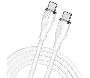 Kabel VOLTME Powerlink Moss Series CTC USB-C(M) 5A/100W 1,8m biały / 2x USB-C(M)