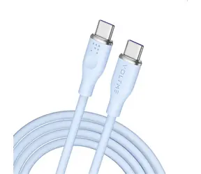 Kabel VOLTME Powerlink Moss Series CTC USB-C(M) 5A/100W 1,8m niebieski / 2x USB-C(M)
