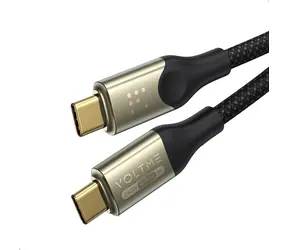 Kabel VOLTME Powerlink Utron Series CTC USB-C(M) 5A/240W 1,2m czarny / 2x USB-C(M)