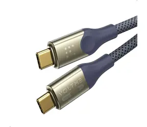 Kabel VOLTME Powerlink Utron Series CTC USB-C(M) 5A/240W 1,2m niebieski / 2x USB-C(M)