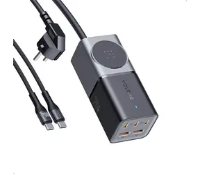 Ładowarka biurkowa VOLTME VITO Go EzTravel 75W czarna / 2x USB-A / 3x USB-C