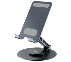 Przenośny stojak Genius G-Stand M100 na telefon/tablet 4"-10" czarny / obracany o 360° / przechylany