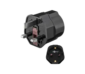 Goobay Adapter podróżny do gniazdka i urządzeń brytyjskich z Czechy wtyczką i kołkiem uziemiającym