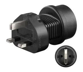 Goobay Adapter podróżny do gniazdka i urządzeń brytyjskich z Czechy wtyczką i kołkiem uziemiającym