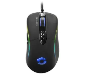 Mysz do gier SICANOS RGB czarna / mysz przewodowa do gier / optyczna / 5000 DPI / 7 przycisków / USB-A / 1,8m