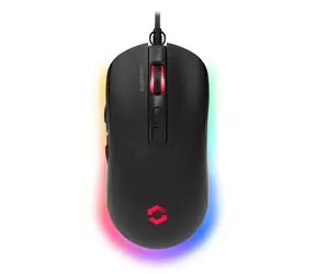 Mysz do gier TAUROX czarna / mysz przewodowa do gier / optyczna / 7200 DPI / 5 przycisków / USB-A / 1,8m