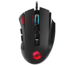 Mysz do gier TARIOS RGB czarna / mysz do gier / optyczna / 12000 DPI / 12 przycisków / USB-A / 1,8m