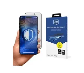 Szkło ochronne 3mk Hardglass Matt Max Privacy do Apple iPhone 15 Pro Max