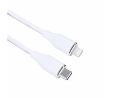 Solight SSC19005-S Kabel USB-C (M) - Lightning (M) 0,5 m biały / silikon 