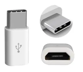 Aligator Adapter microUSB - USB-C biały do ładowarek i kabli danych