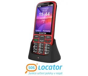 Aligator A830 Senior czerwony + podstawka ładująca