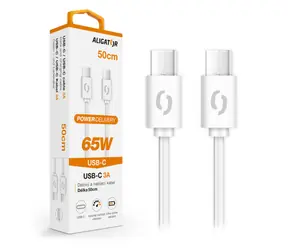 Kabel danych Aligator POWER 65W / USB-C/USB-C 3A / 0 / 5m biały
