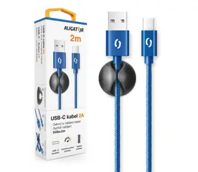 Kabel danych Aligator Premium 2A / USB-C 2m niebieski