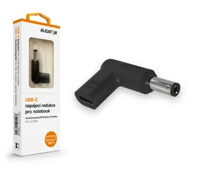 Zasilacz USB-C Aligator 5,5 x 2,1 mm do laptopów Acer/ Compaq/ HP/ Fujitsu/ Toshiba
