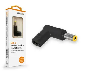 Zasilacz USB-C Aligator 5,5 x 2,5 mm do laptopów Acer/ Asus/ HP/ Lenovo/ Toshiba