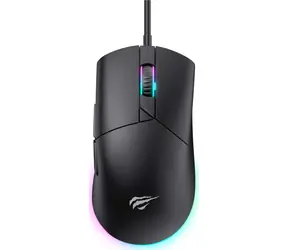 Havit MS1038 czarna / Mysz optyczna do gier / 8000 DPI / RGB / USB-A / 6 przycisków / 1,6 m