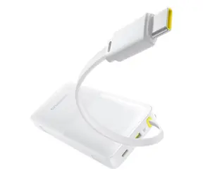 Baseus Bipow 2 10000mAh 20W biały / Power bank / USB-A / USB-C