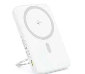Baseus PicoGo Qi2 z obrotową podstawką 5000mAh 20W biały / Powerbank / USB-C / Qi2 / Magsafe