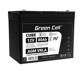 Green Cell AGM VRLA 12V 80Ah / do kosiarek | statki | wózki inwalidzkie i skutery