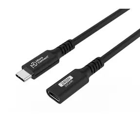 MicroConnect USB3.2CC05EX Przewód przedłużający USB-C 3.2 Gen 2x2 0,5 m czarny / 1x USB-C(M) / 1x USB-C(F) / 100 W