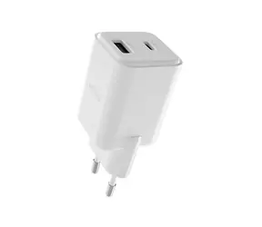 Allity ATC-01-30WAC Podwójna szybka ładowarka USB GaN 30W biała / 1xUSB-A / 1xUSB-C / PD / QC