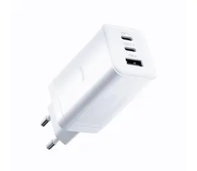 Allity ATC-01-65WACC Szybka ładowarka USB wieloportowa GaN 65W biała / 1xUSB-A / 2xUSB-C / PD / QC