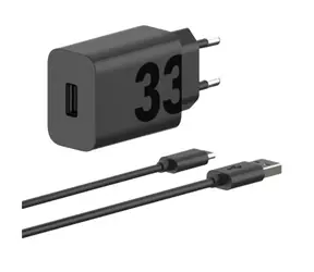 Ładowarka podróżna Motorola TurboPower czarna USB 33 W / USB-A i USB-C / Quick Charge 3.0