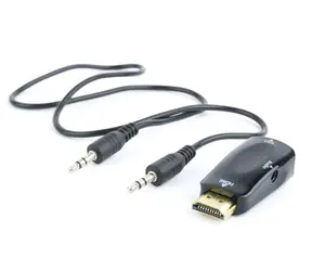 Adapter C-tech HDMI (M) do VGA (F) + audio
