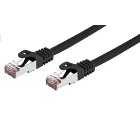 Kabel krosowy C-tech Cat6 FTP 0,25 m czarny