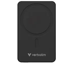 Verbatim Charge 'n' Go Essentials Magnetyczny bezprzewodowy powerbank 10000mAh Czarny / USB-C / MagSafe / 15-20W
