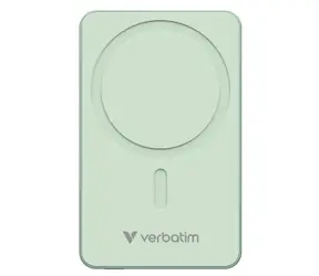 Verbatim Charge 'n' Go Essentials Magnetyczny bezprzewodowy powerbank 10000mAh Zielony / USB-C / MagSafe / 15-20W