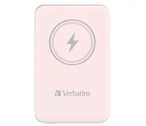 Verbatim Charge 'n' Go Magnetic Power Bank bezprzewodowy 5000mAh różowy / USB-C / MagSafe / 15-20W