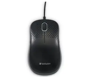 Mysz optyczna Verbatim 49024 Silent, czarna / przewodowa / 1000 DPI / USB-A / kabel 1,5 m