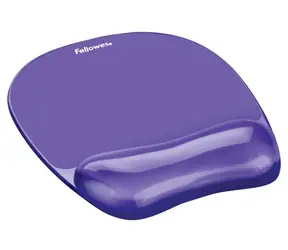 Fellowes CRYSTAL żelowa podkładka pod mysz i nadgarstek w kolorze fioletowym