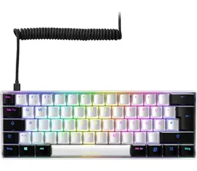 Sharkoon SKILLER SGK50 S4 biały / klawiatura gamingowa / mechaniczna / przewodowa / RGB / przełącznik Kailh Red / DE