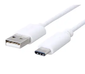 Kabel C-tech USB-C 1 m biały / USB 2.0 A (M) - USB-C (M)