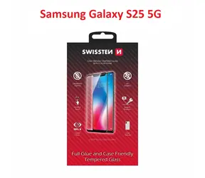 Szkło hartowane Swissten FULL GLUE COLOR FRAME CASE FRIENDLY do Samsung S931B Galaxy S25 5G czarne