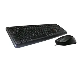 C-tech KBM-102 Combo czarny / Zestaw klawiatura + mysz / Układ CZ + SK / USB / 1200DPI