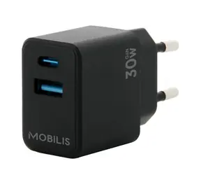 Mobilis Wall Charger 30W czarny / ładowarka / 1x USB-A / 1x USB-C 
