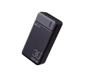 C-tech BATCT1341 22,5 W 30000 mAh czarny / Power Bank / USB-A / USB-C / 5 V i 9 V i 12 V