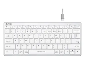 A4Tech FBX51C biały / Bezprzewodowa klawiatura o niskim profilu / Układ CZ / Bluetooth / Odbiornik Nano USB-A 2,4 GHz 